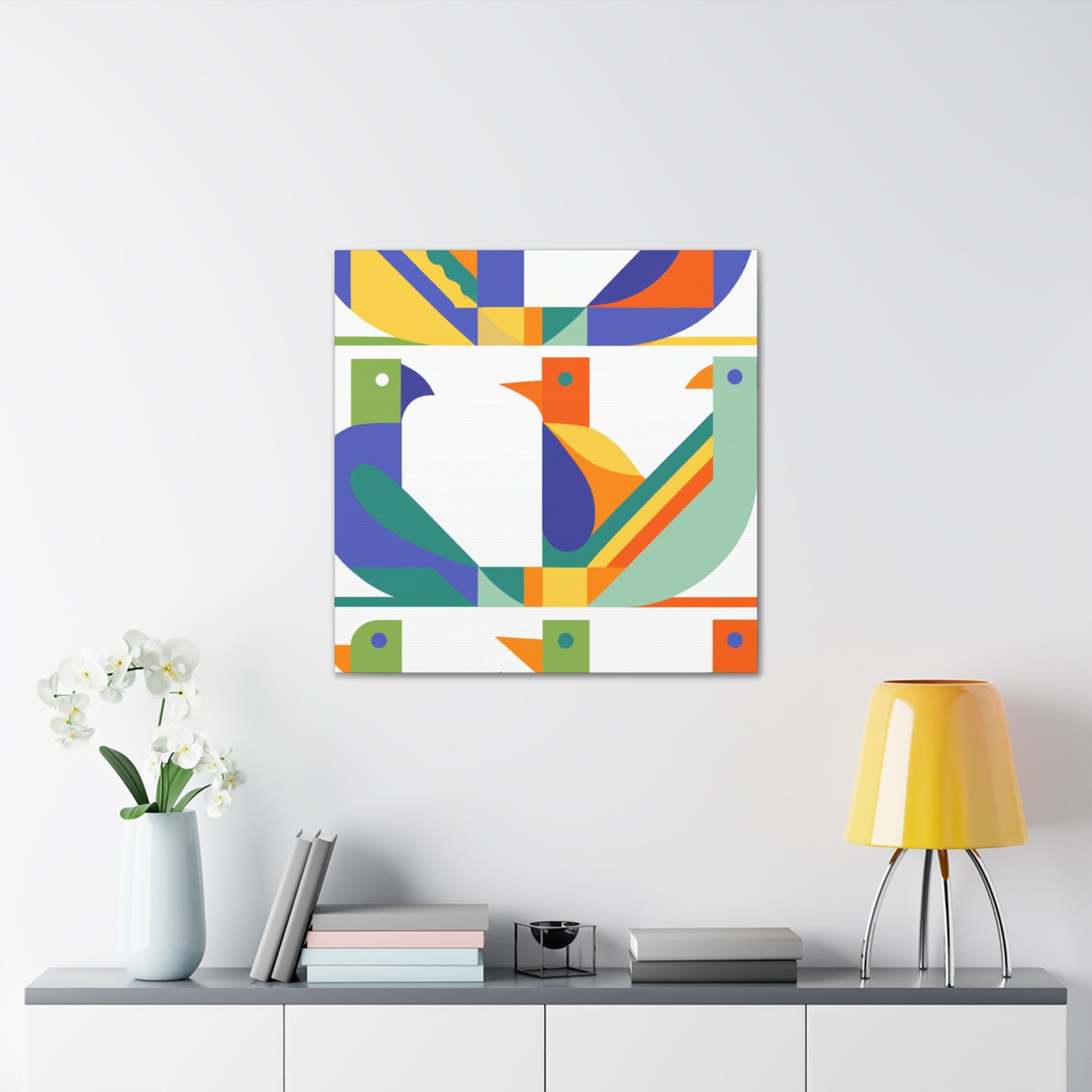"Feathered Swirl - Midcentury" - Canvas