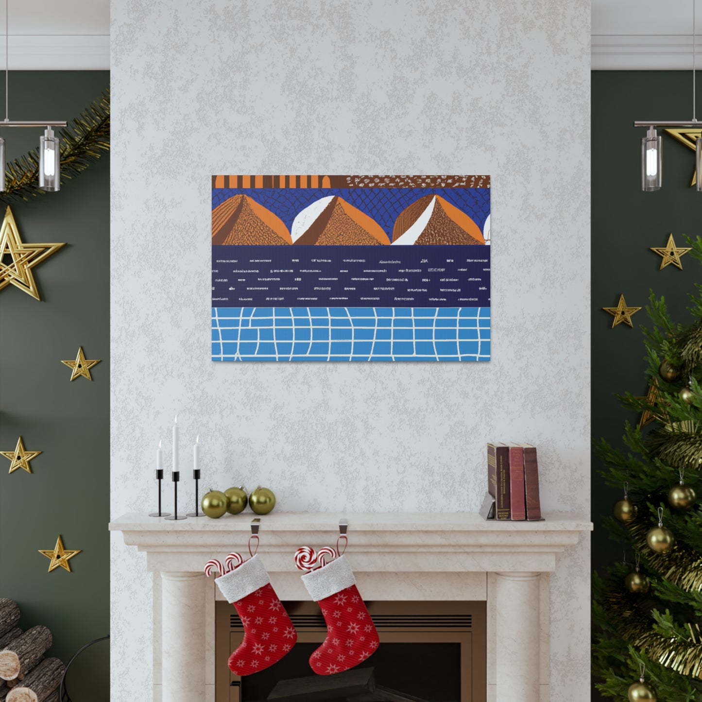 Blue RIver - Midcentury Canvas