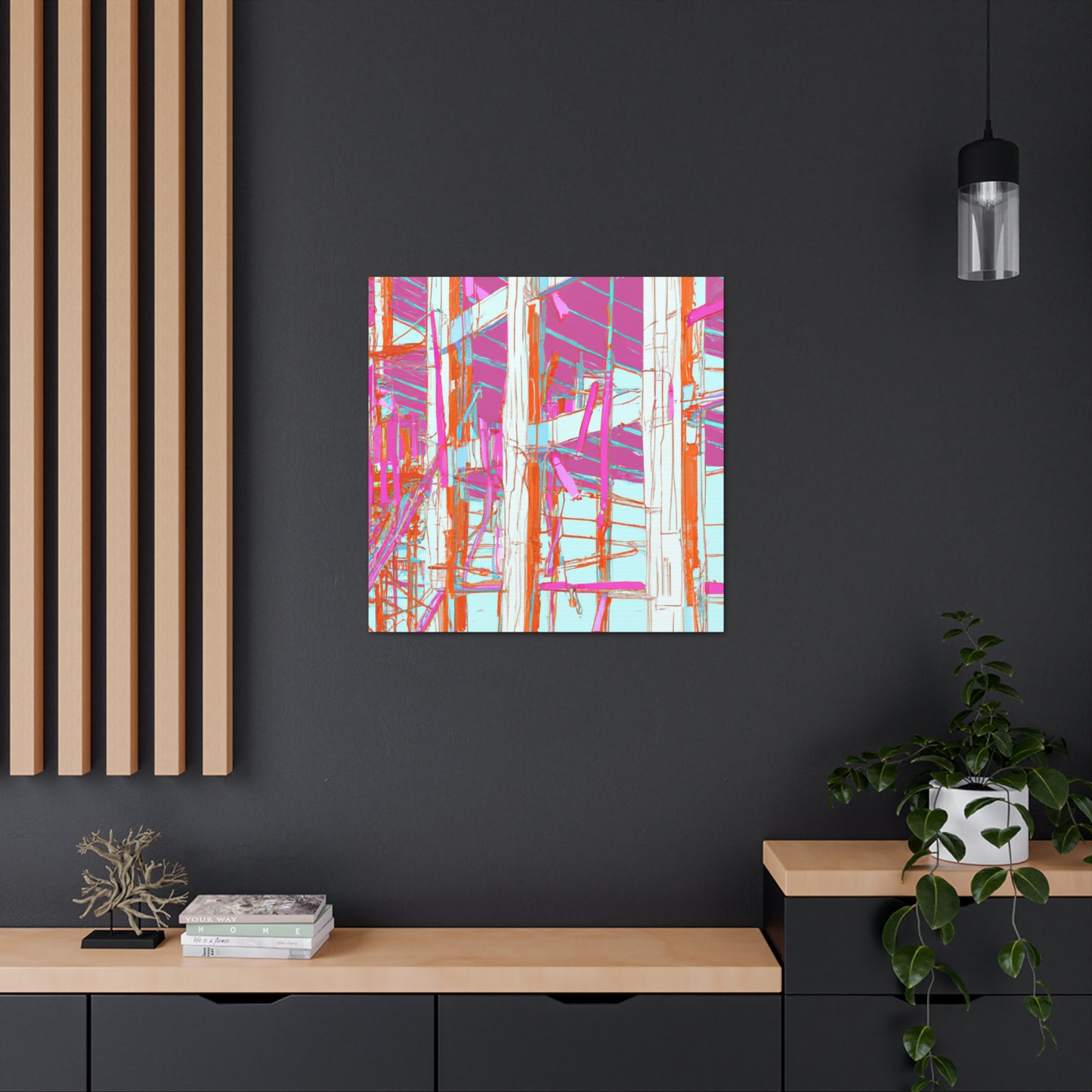 Pink Sticker - Canvas - Architectural