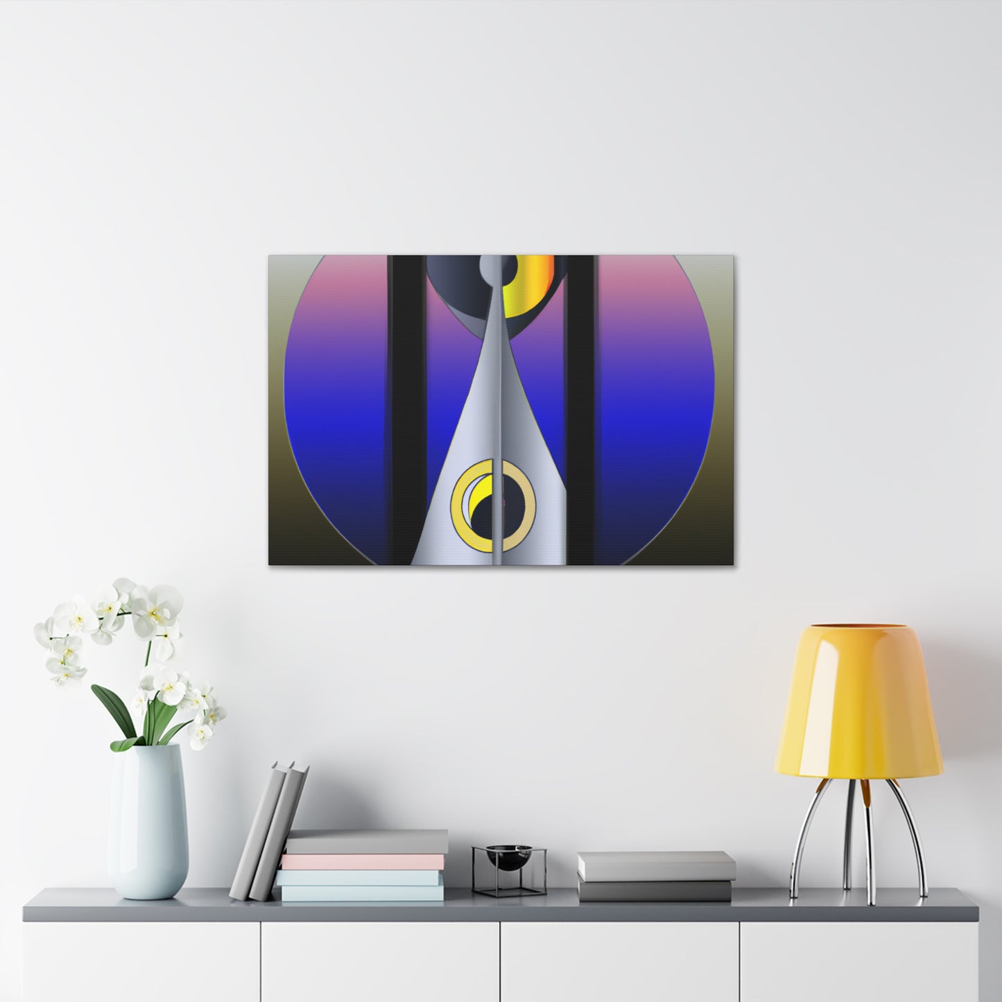 "The Gleaming Facades of Art Deco" - Retro Design Canvas