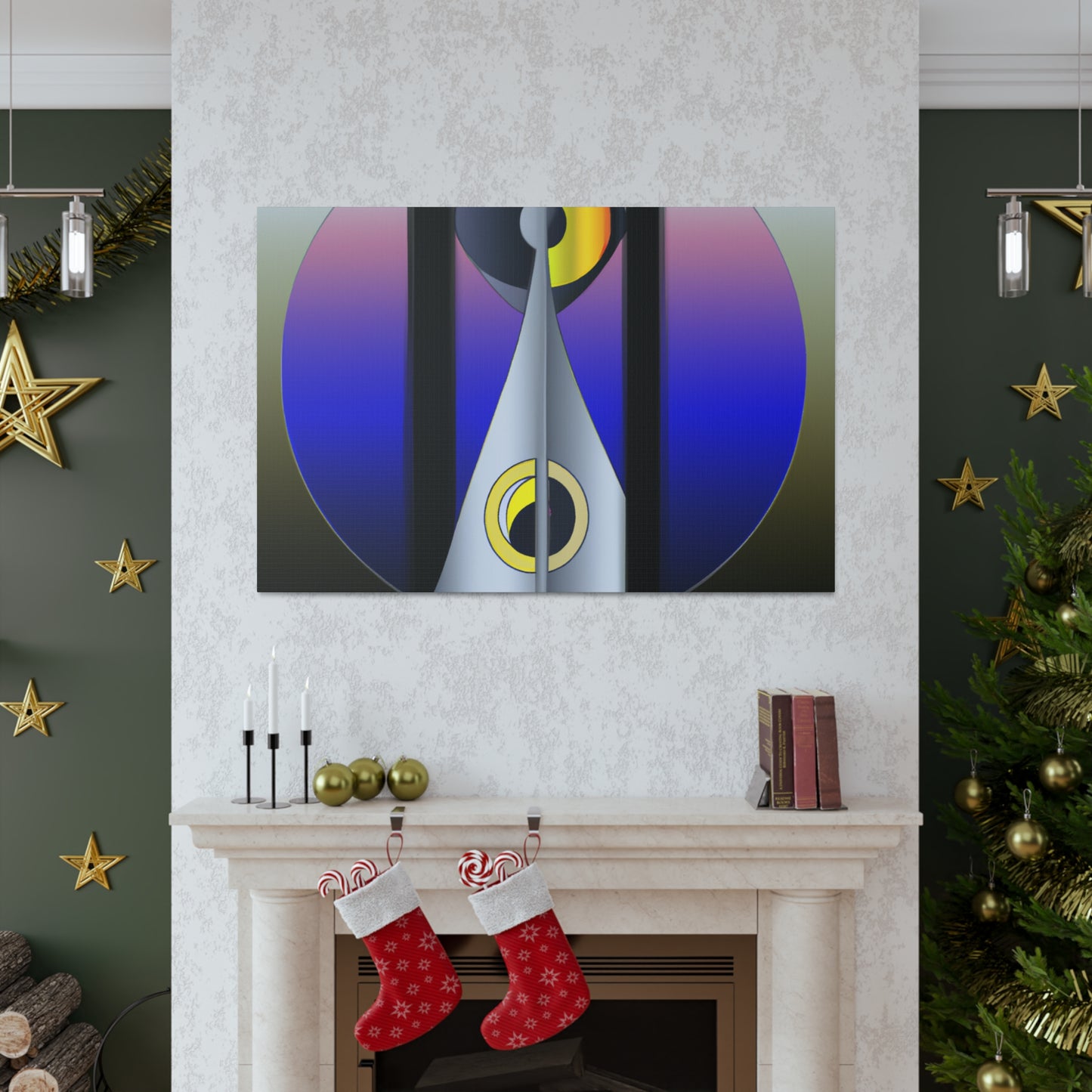 "The Gleaming Facades of Art Deco" - Retro Design Canvas
