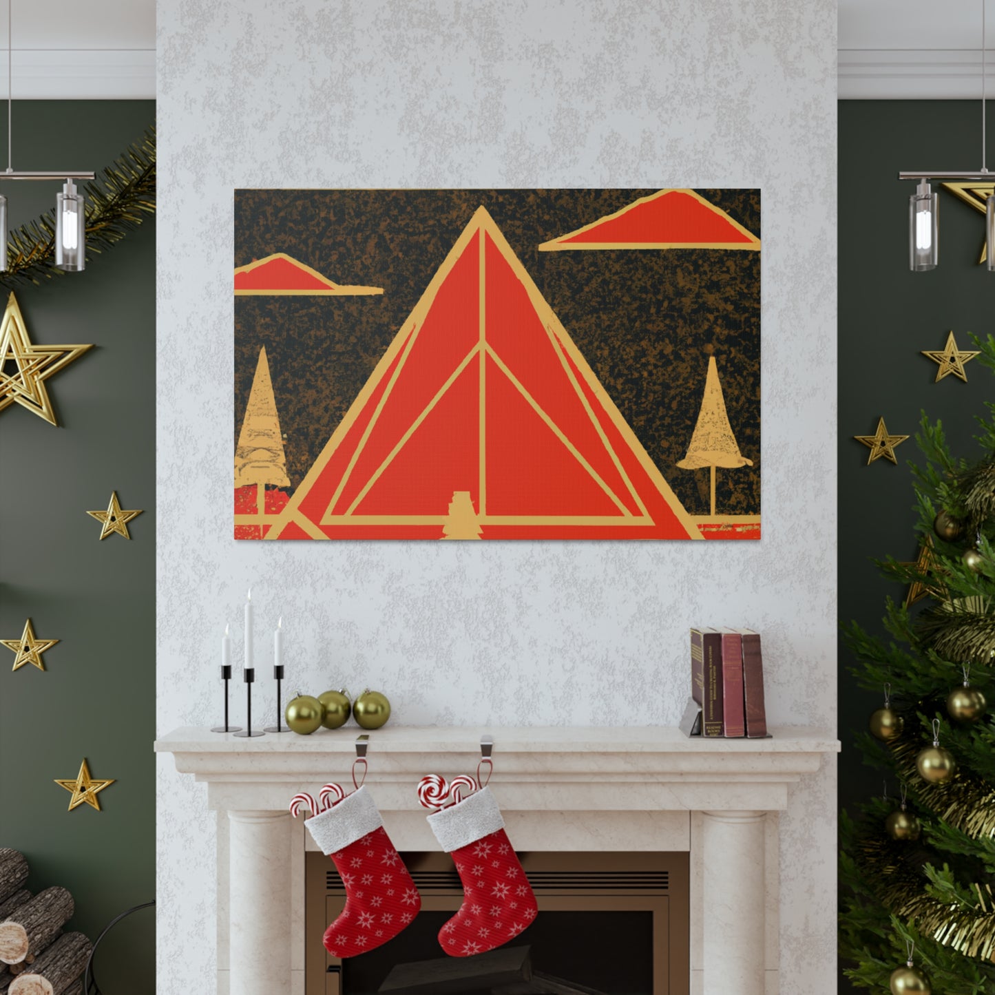 Electric Pyramid - Midcentury Canvas
