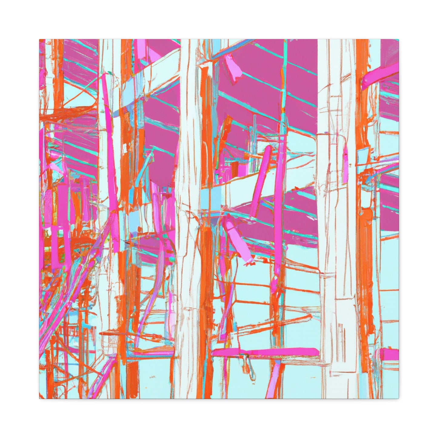 Pink Sticker - Canvas - Architectural