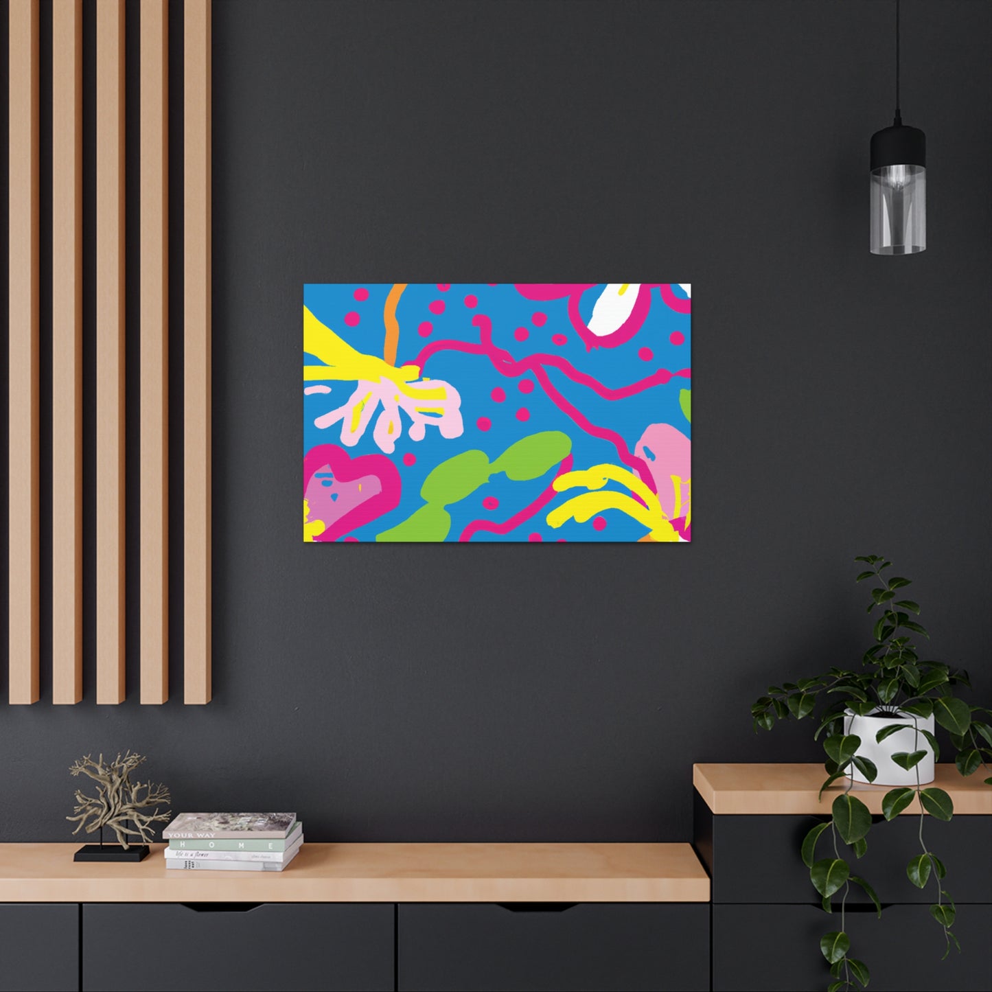 Flower Fling - Retro Design Floral Canvas