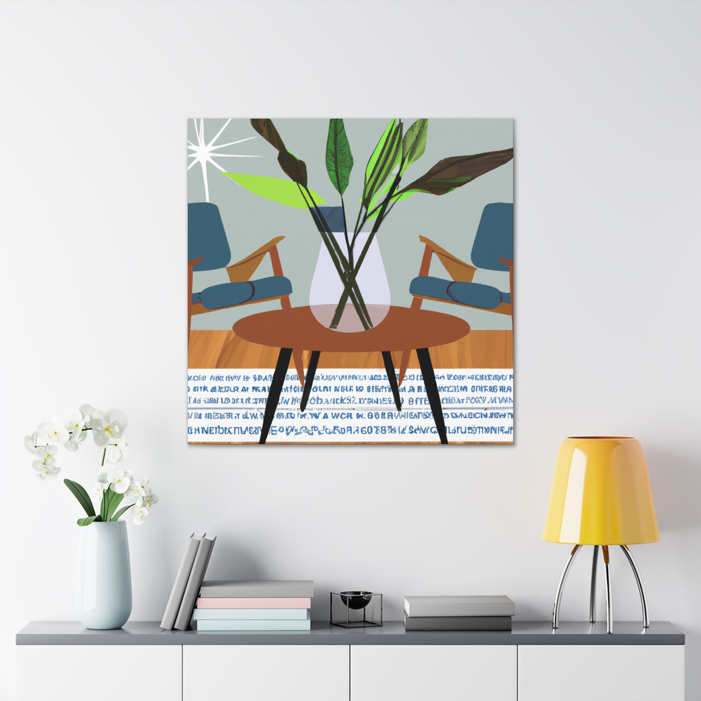Vibrant Refraction - Midcentury - Canvas