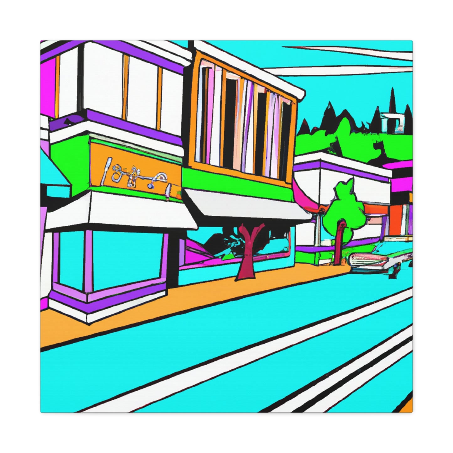 Hollywood Avenue - Pop Art Canvas