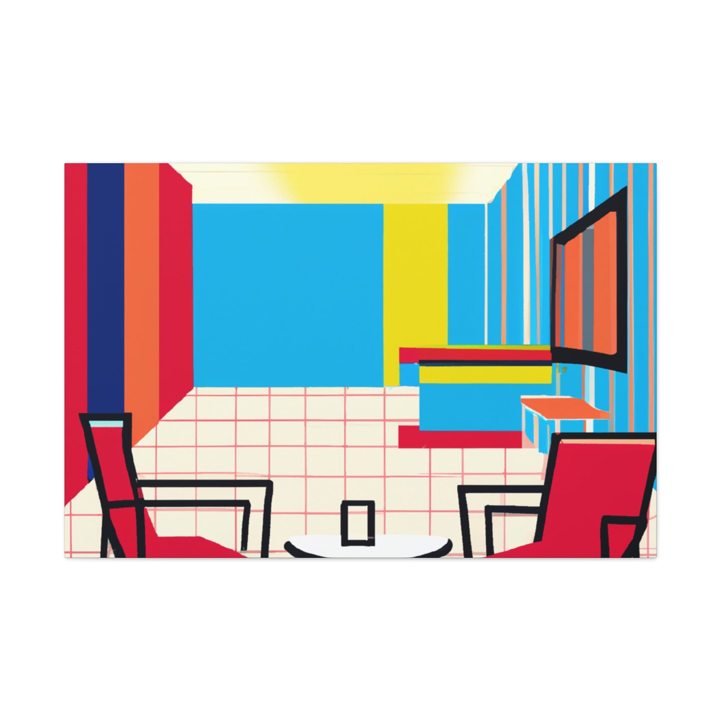 "Chaotic Harmony- Midcentury" - Canvas
