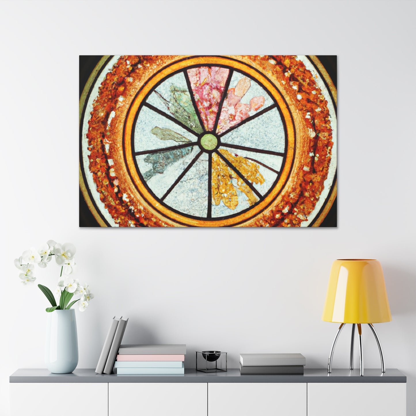 "Playful Pizza" - Glass Canvas
