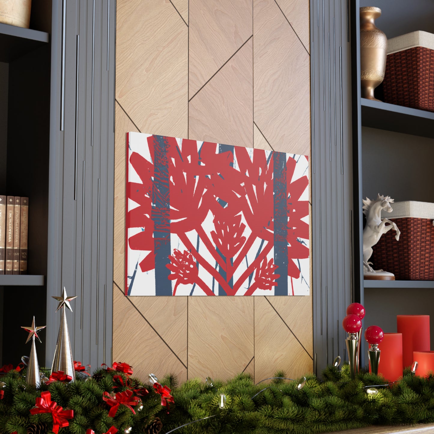 Sparklecrane - Floral Canvas Retro Design