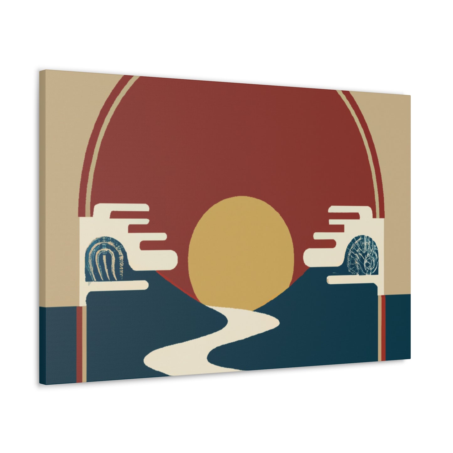 Converging Contrasts - Midcentury - Canvas