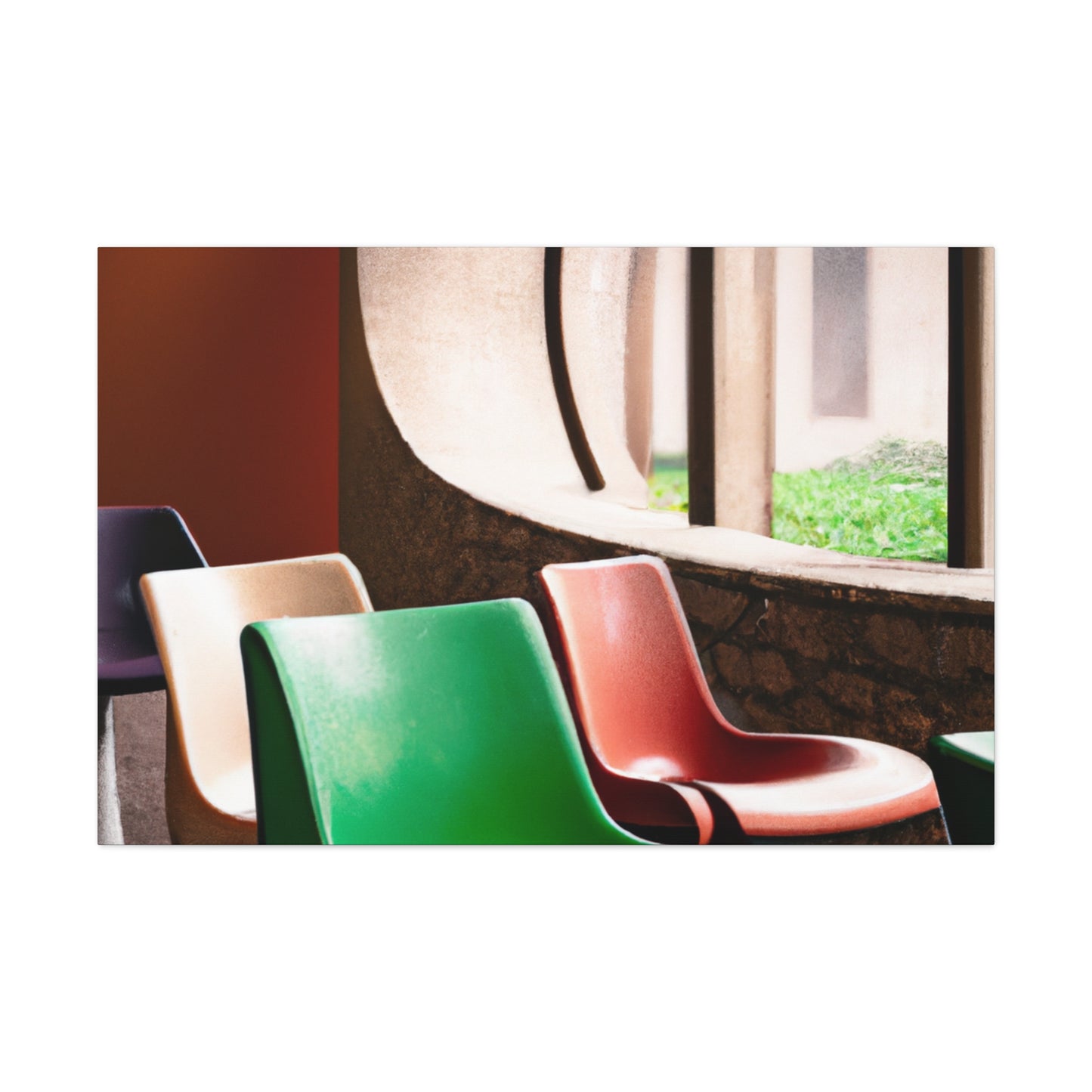 "Breezy Oasis - Midcentury" - Canvas