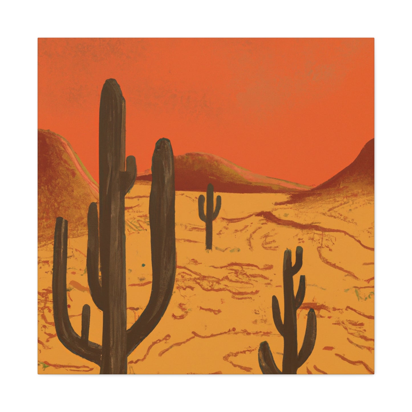 Mustique - Vintage Contemporary - Desert - Canvas