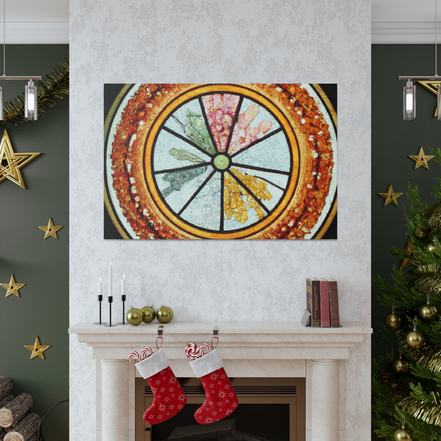 "Playful Pizza" - Glass Canvas