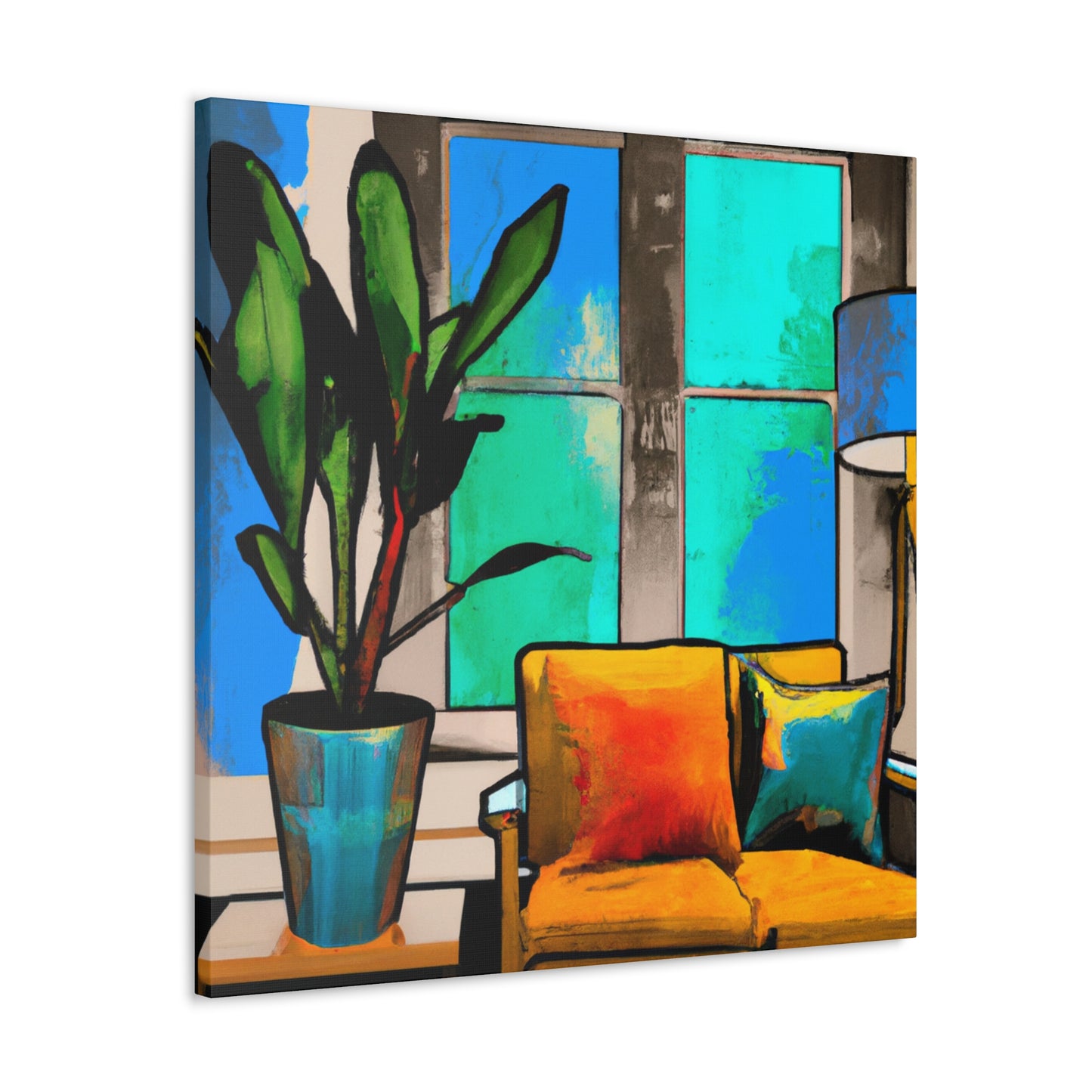 Whimsical Sitdown- Midcentury - Canvas