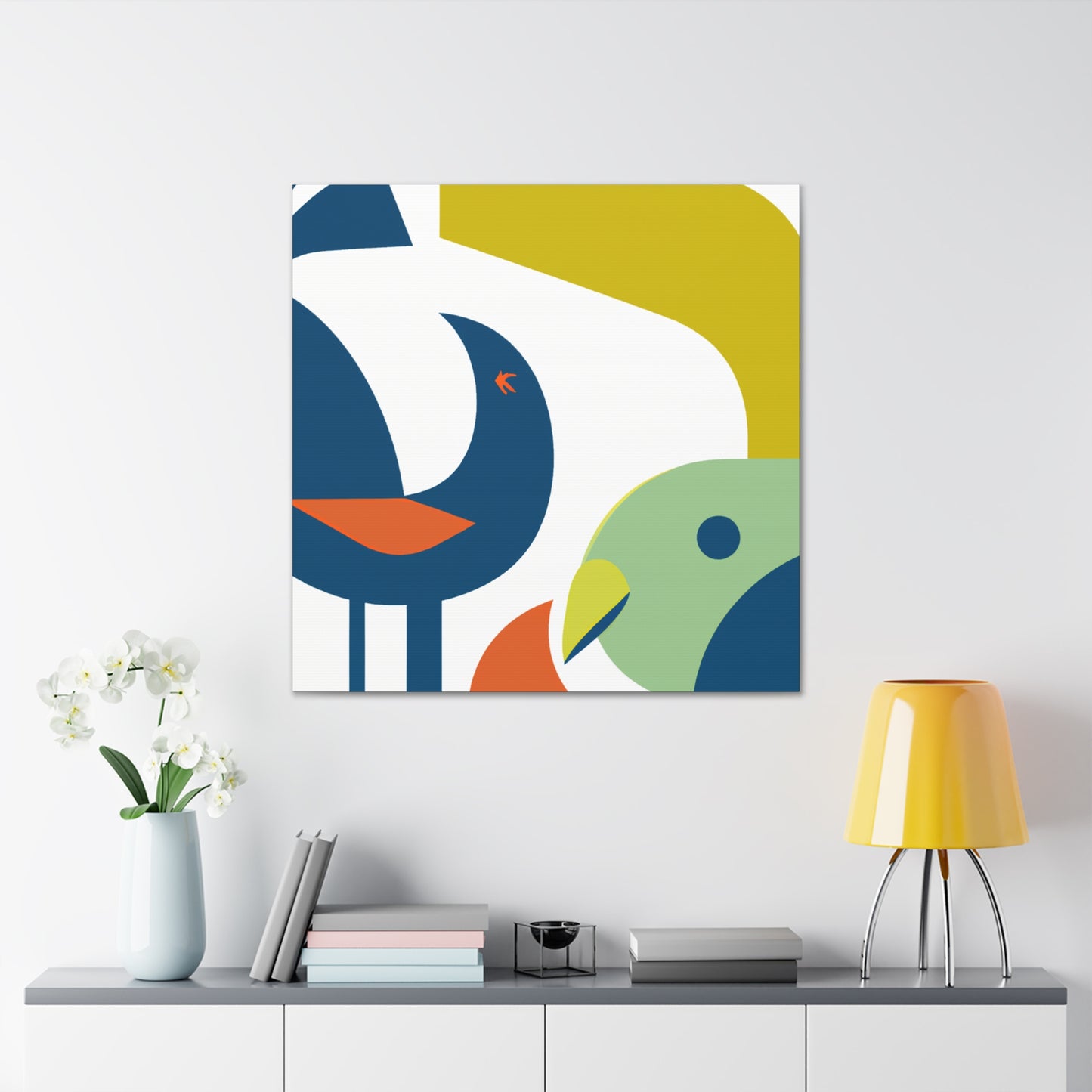 "Chaotic Harmony - Midcentury" - Canvas