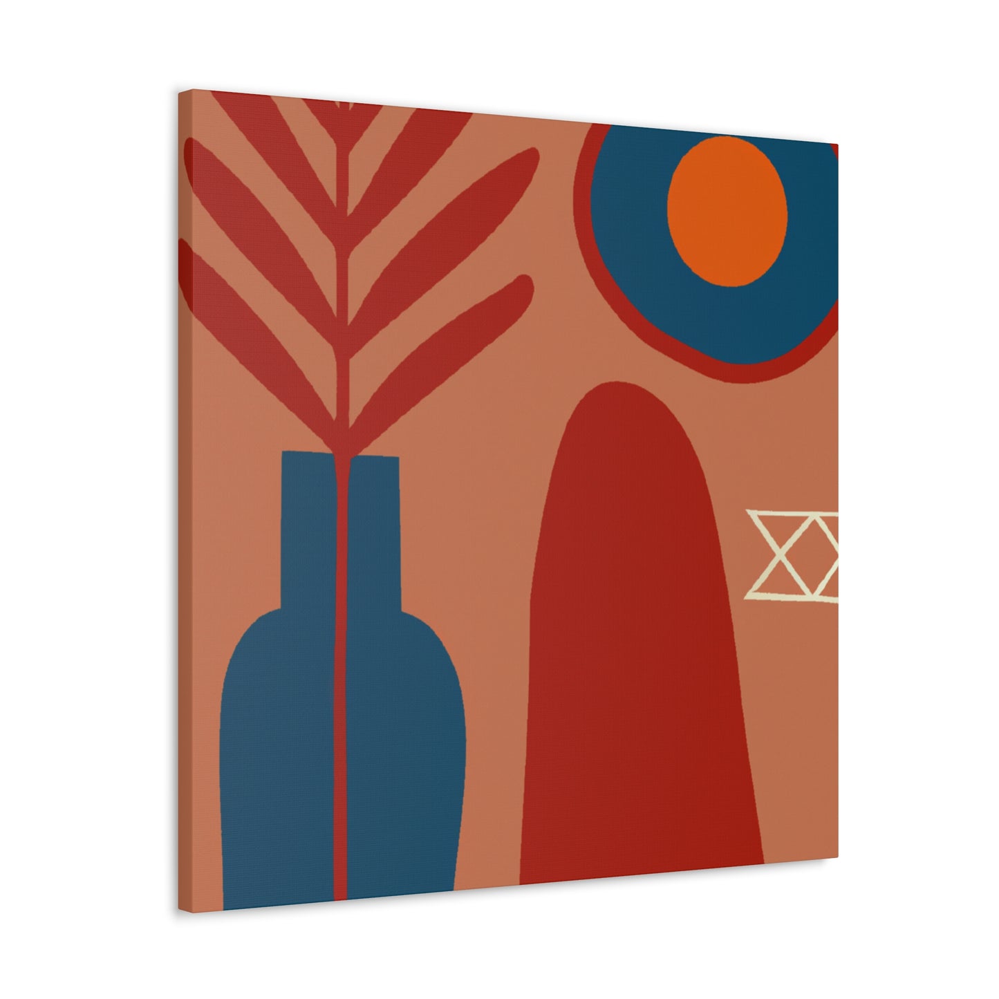 "Prismatic Pewter - Midcentury" - Canvas