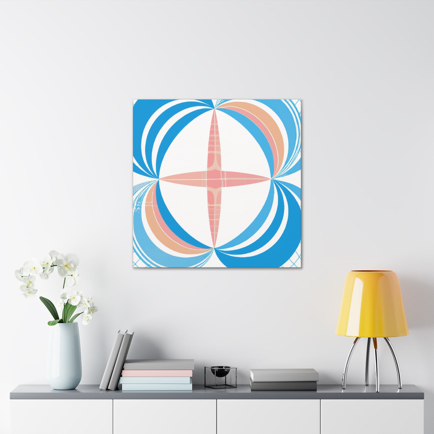 Sunburst Bubblegum- Midcentury - Canvas