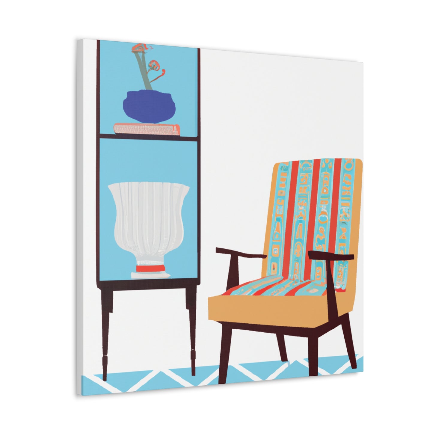 Cottoncloud Cat - Midcentury Canvas