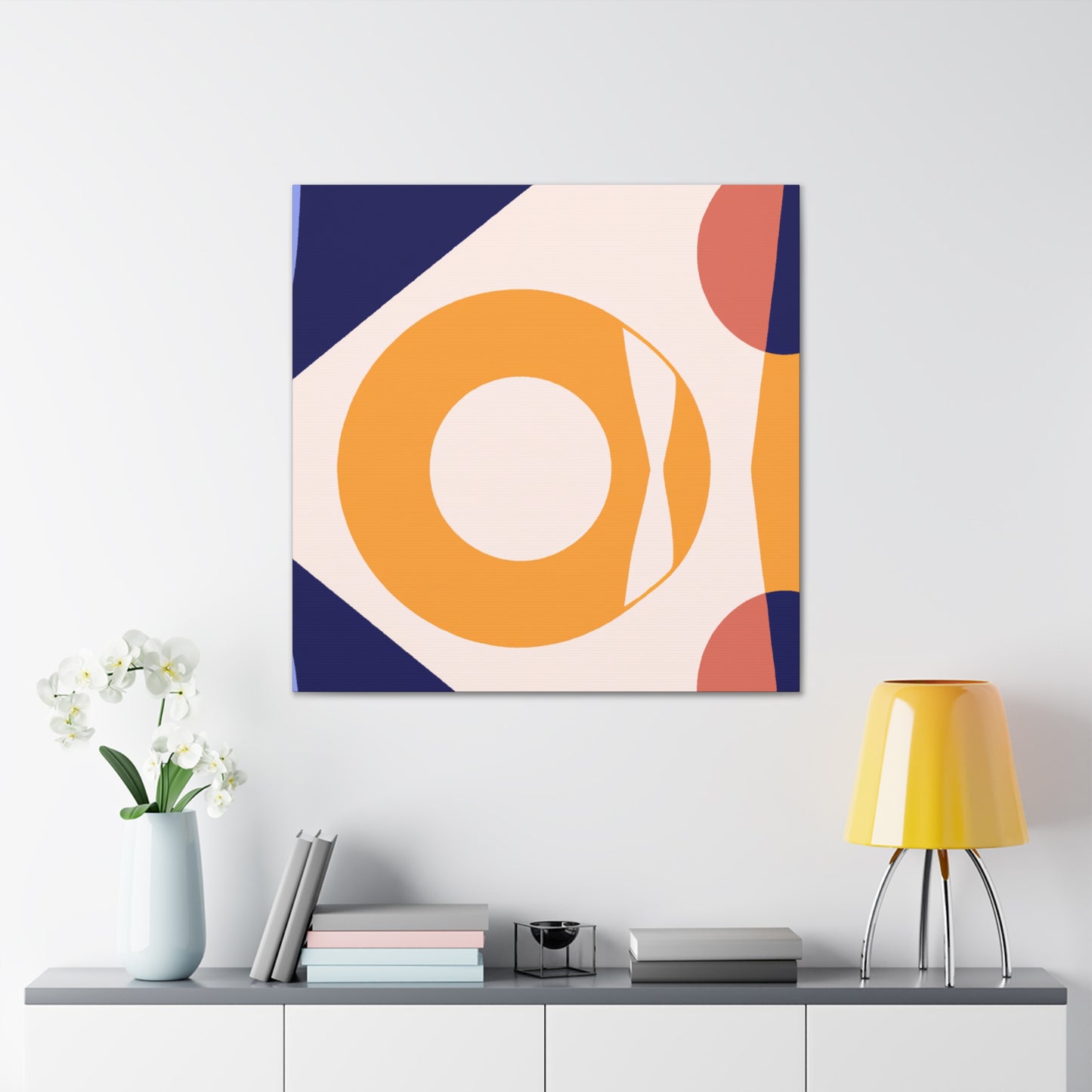 Spiraled Reflections - Midcentury - Canvas