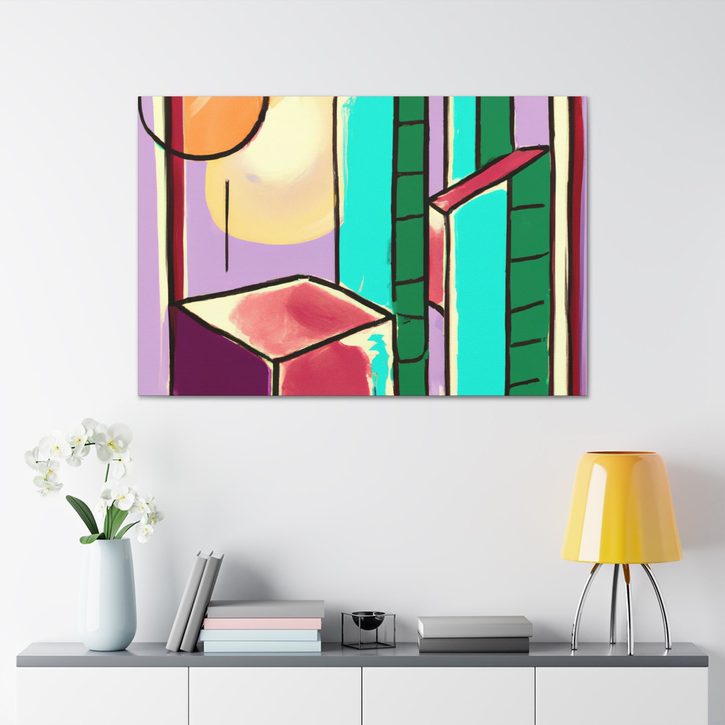 Starbursts in the Night- Midcentury - Canvas