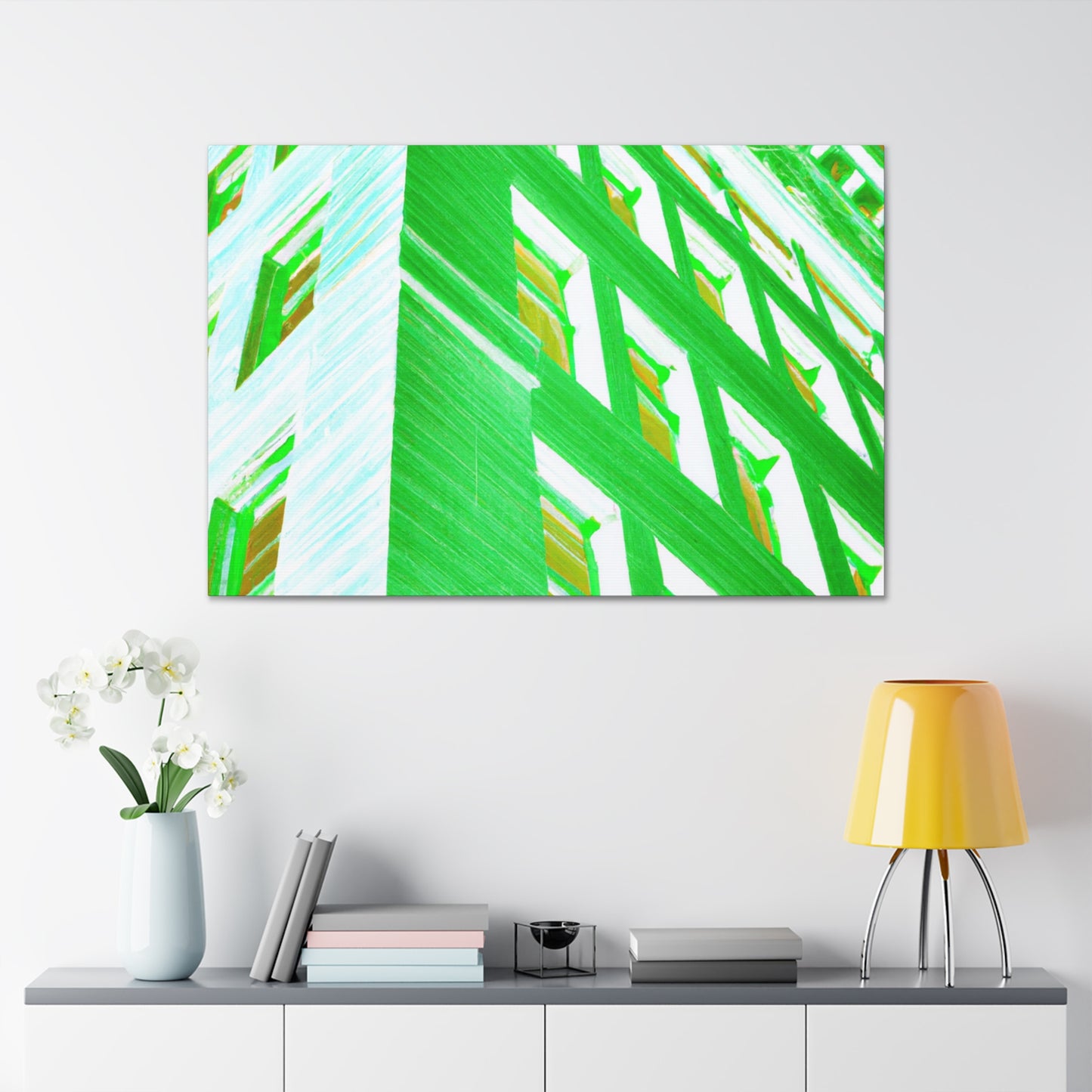Neon Skyscraper - Architectural Canvas Pop Art