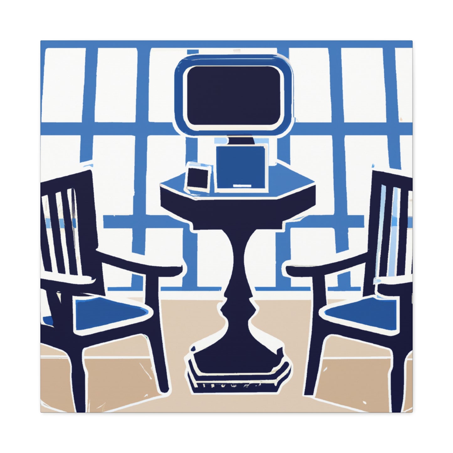 Waiting Room Lounge - Midcentury - Canvas
