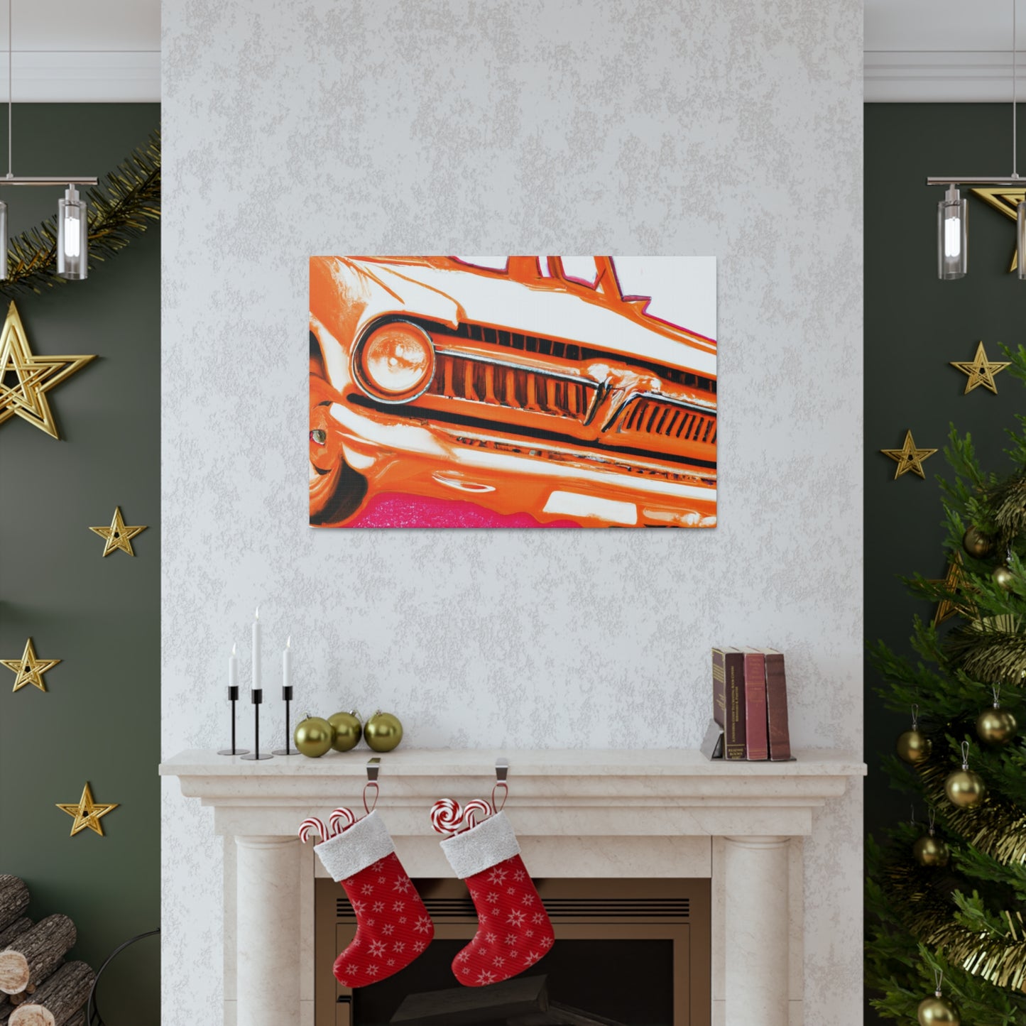 "Classic Car Curtains" - Automobile Canvas