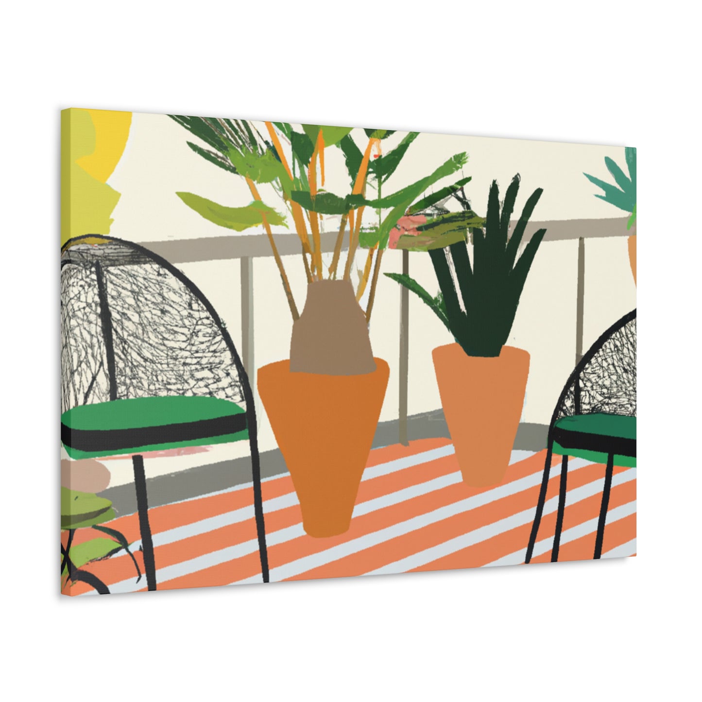 "Contrasting Comfort - Midcentury" - Canvas