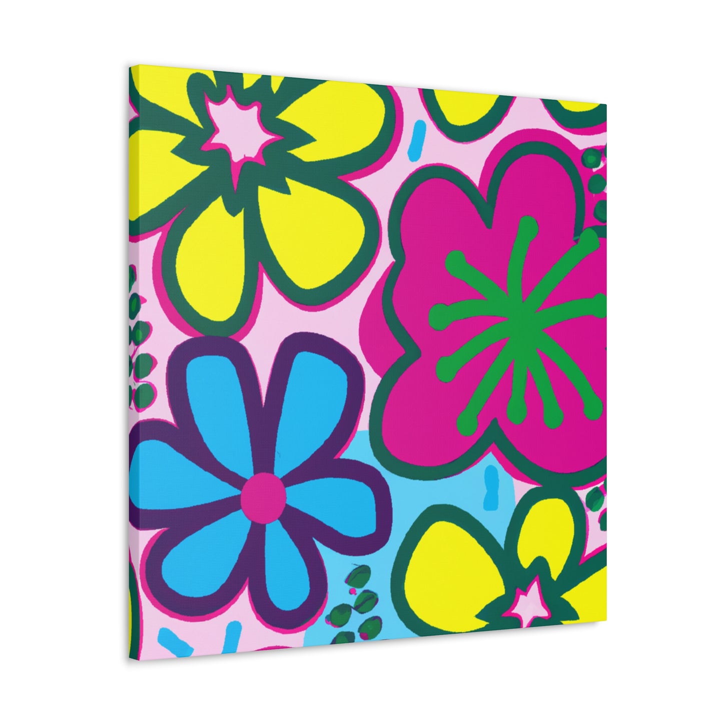 Rainbow Cascade- Floral - Canvas
