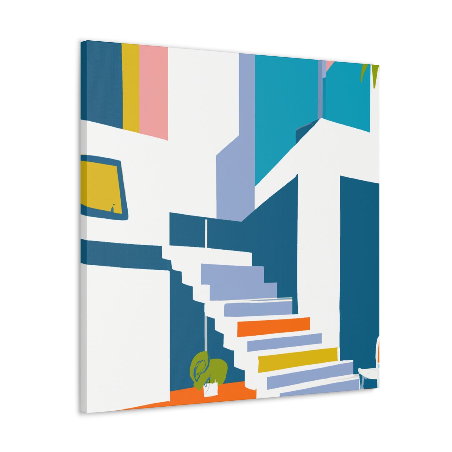 Vibrant Simplicity- Midcentury - Canvas