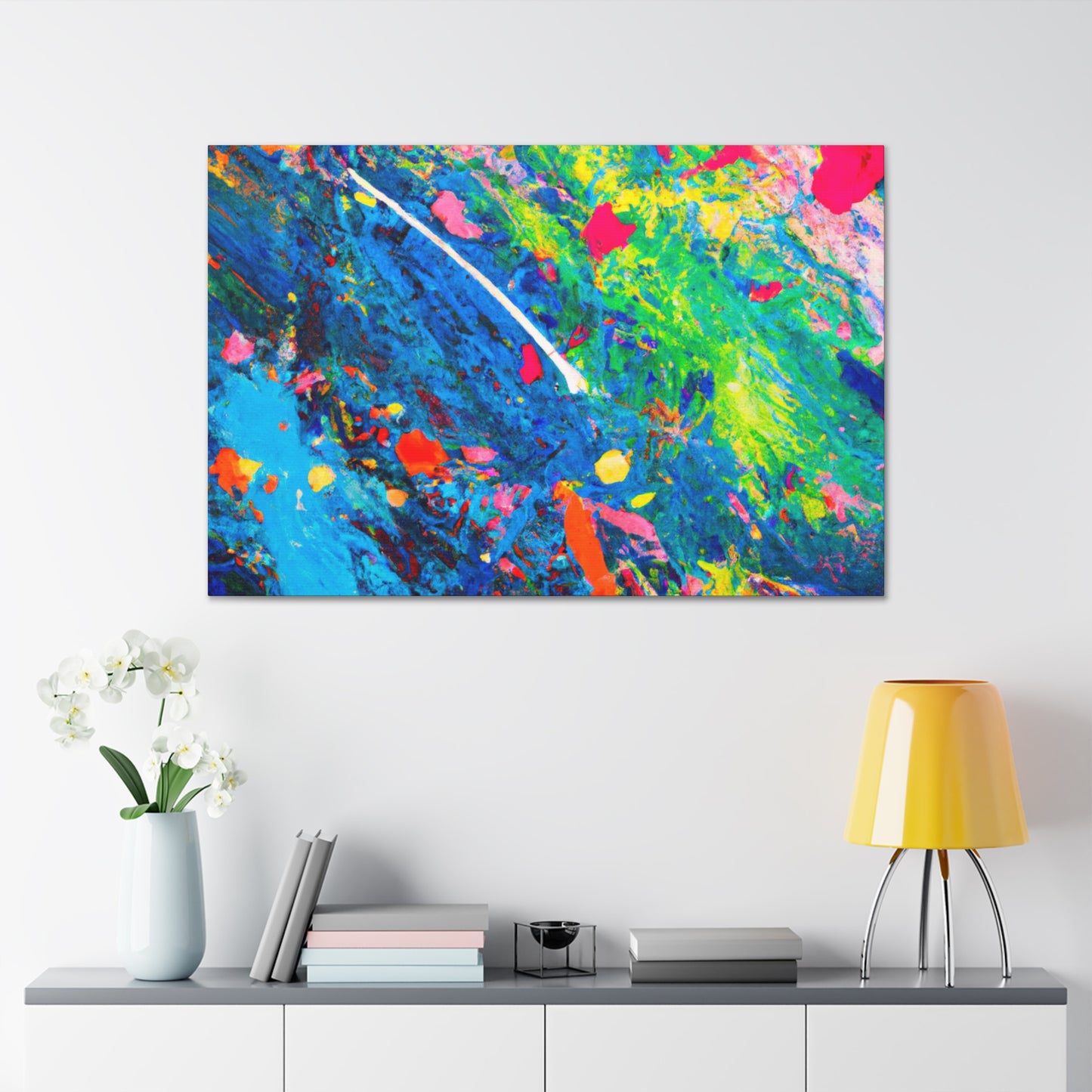 "Playful Pup" - Abstract Canvas