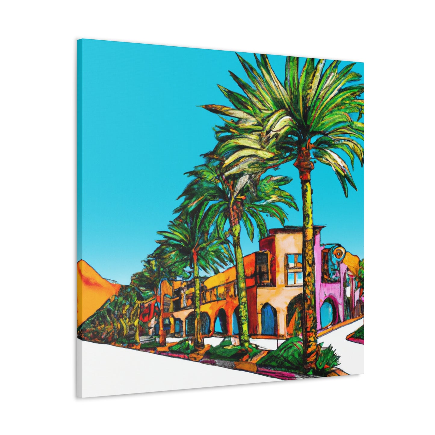 Desert Fontanas - Architectural - Canvas