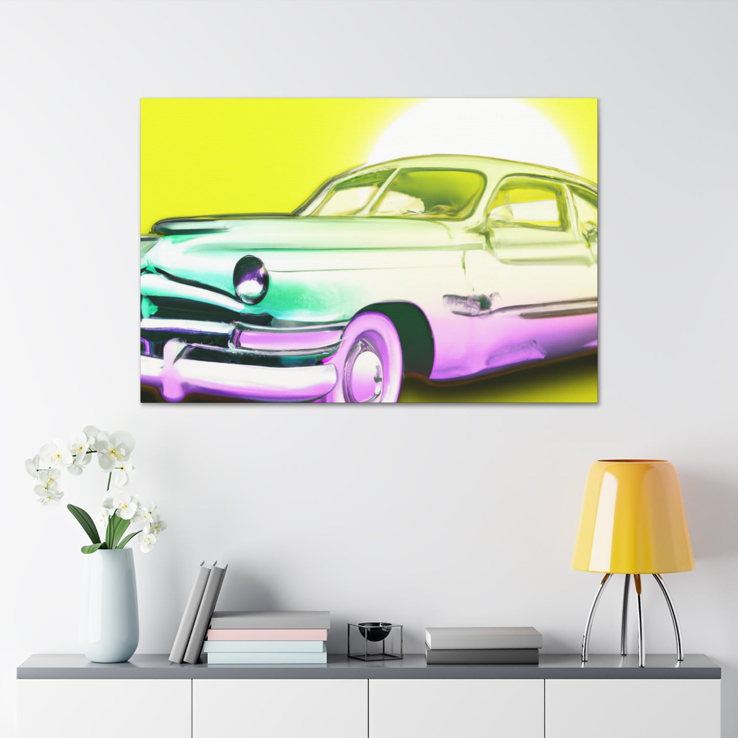 Classic Car Reflection -Automobile Canvas