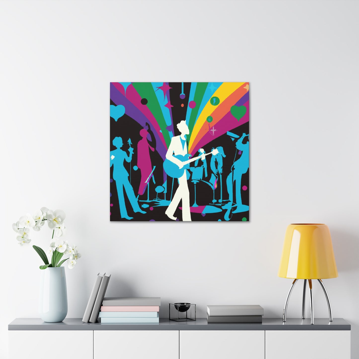 "Electric Blueberry - Retro Music" - Canvas