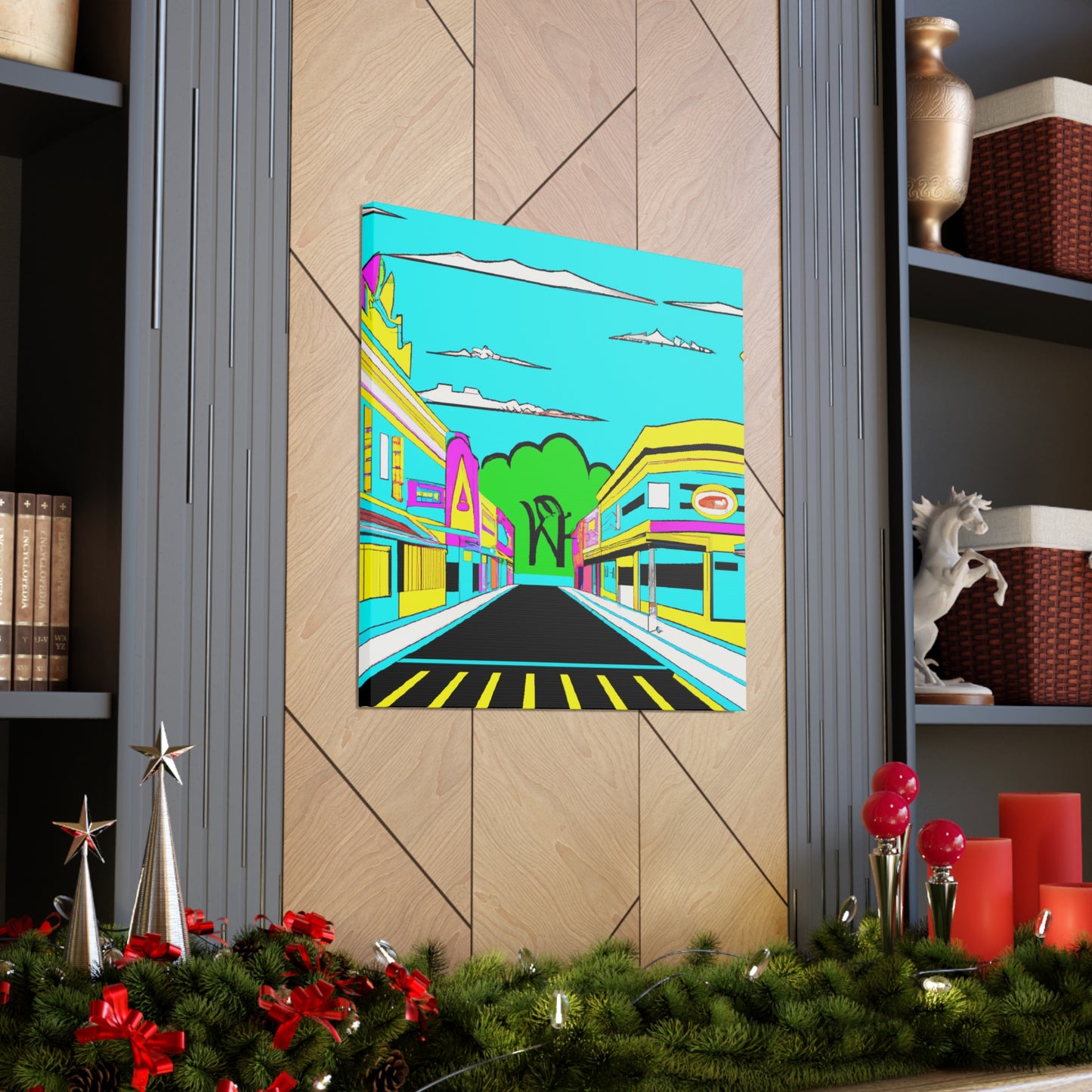 Metro Row - Architectural Canvas Pop Art