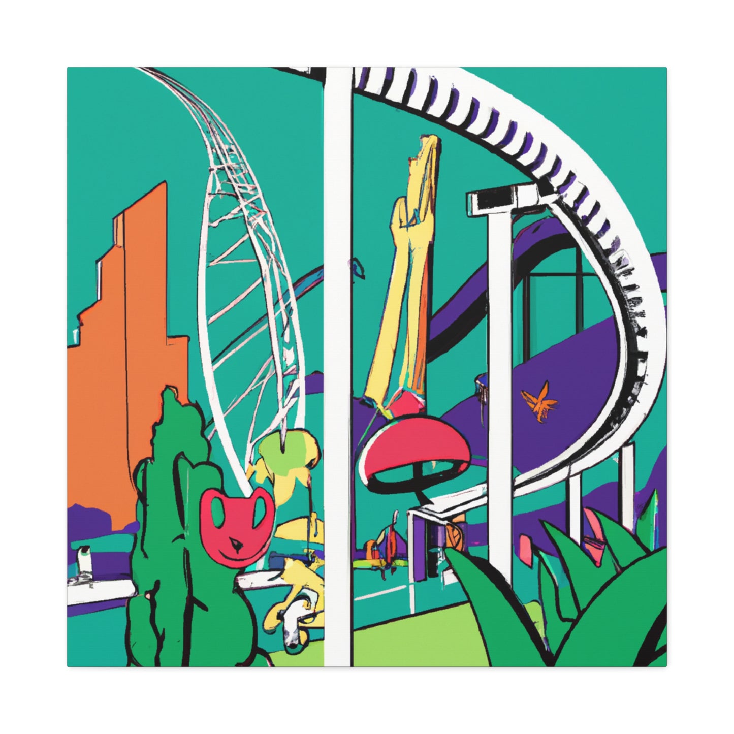 Carnival of Colors - Landscape - Amusement - Canvas