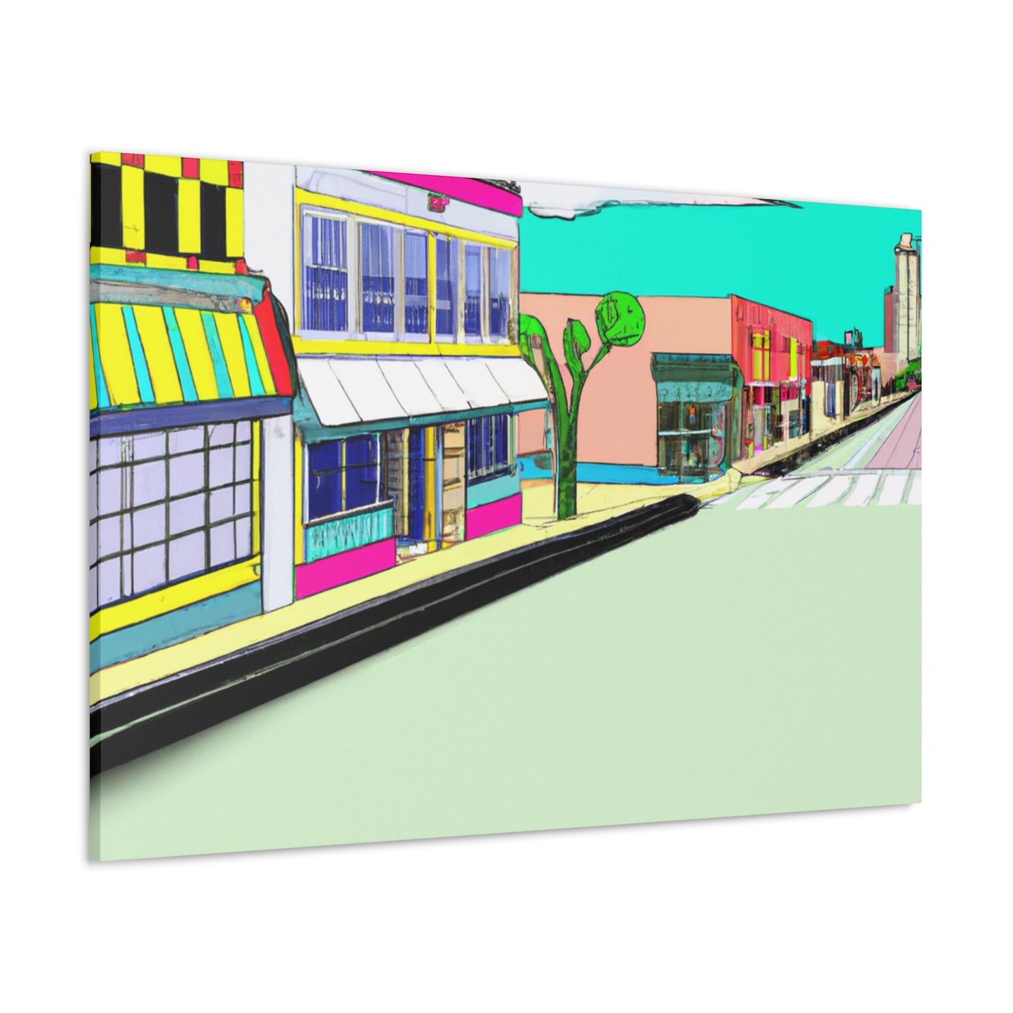 Retro Radio Row - Architectural Canvas Pop Art