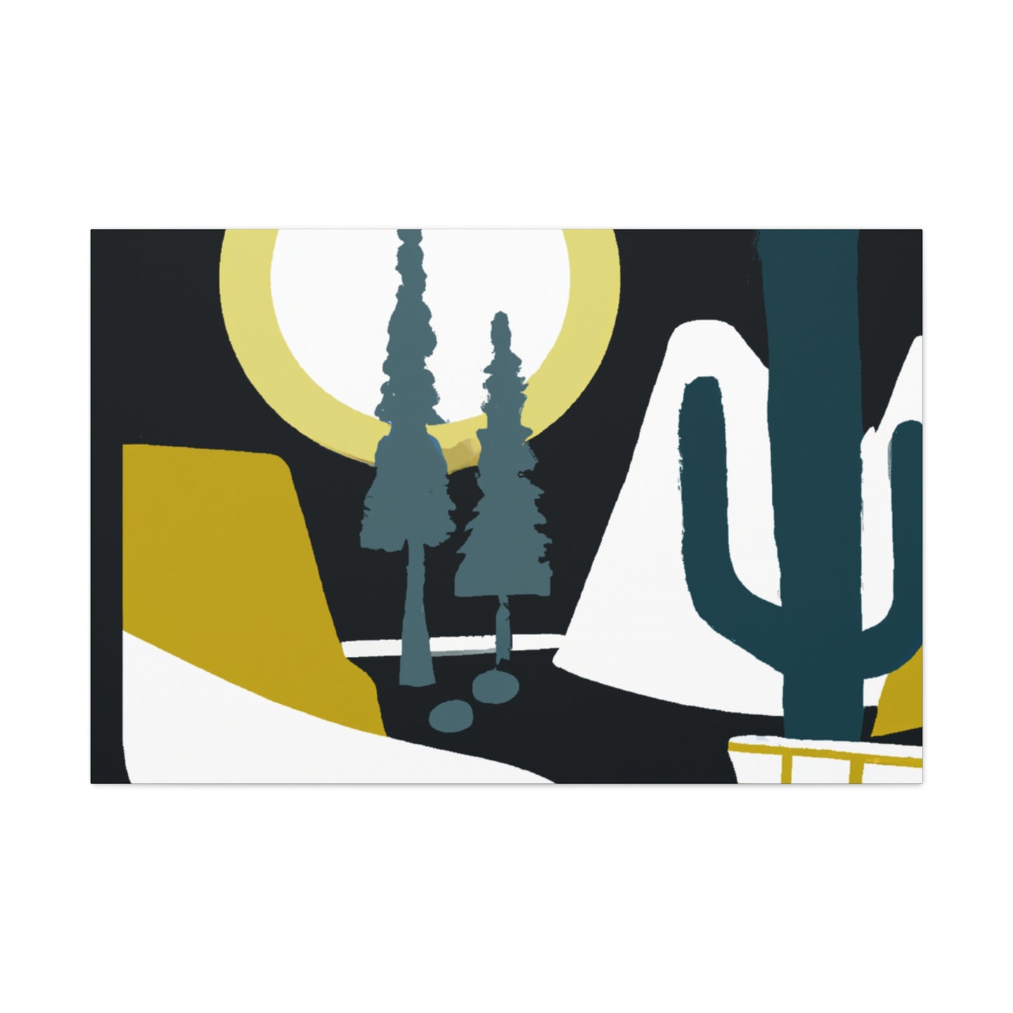 Muted Mirage - Midcentury - Canvas
