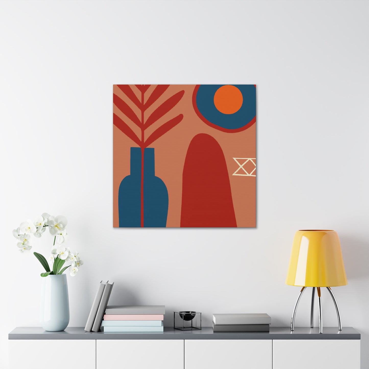 "Prismatic Pewter - Midcentury" - Canvas