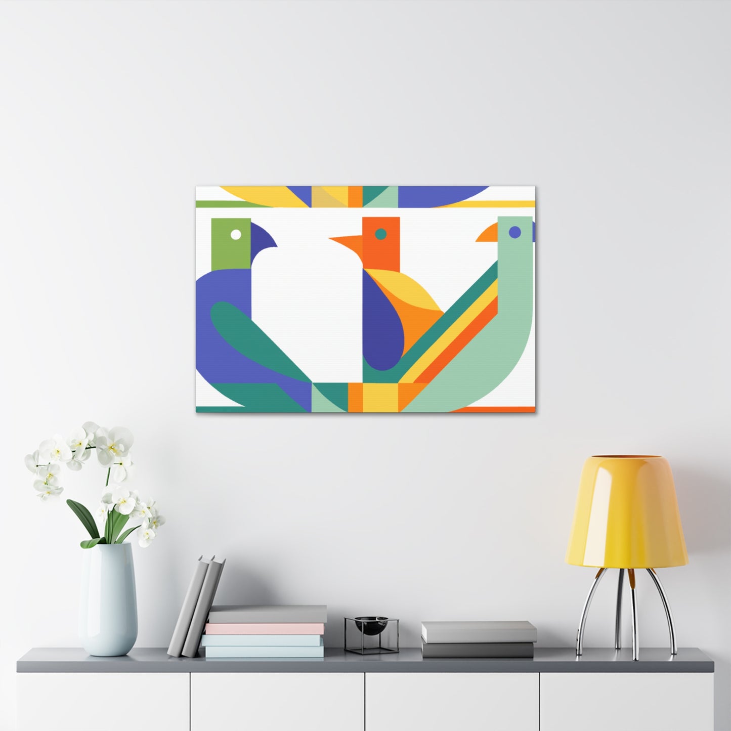 "Feathered Swirl - Midcentury" - Canvas