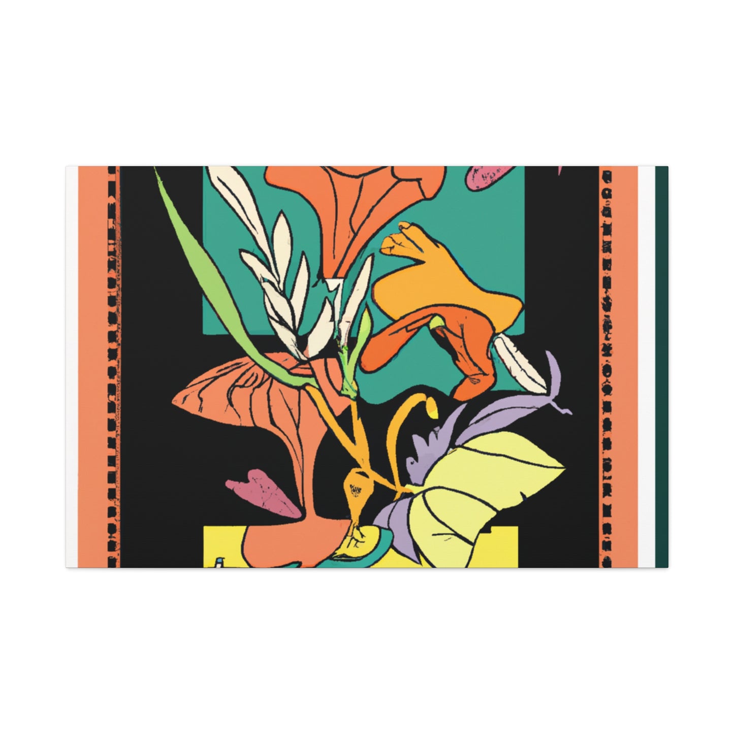 Spikestriped Similiskin. - Floral Canvas Midcentury