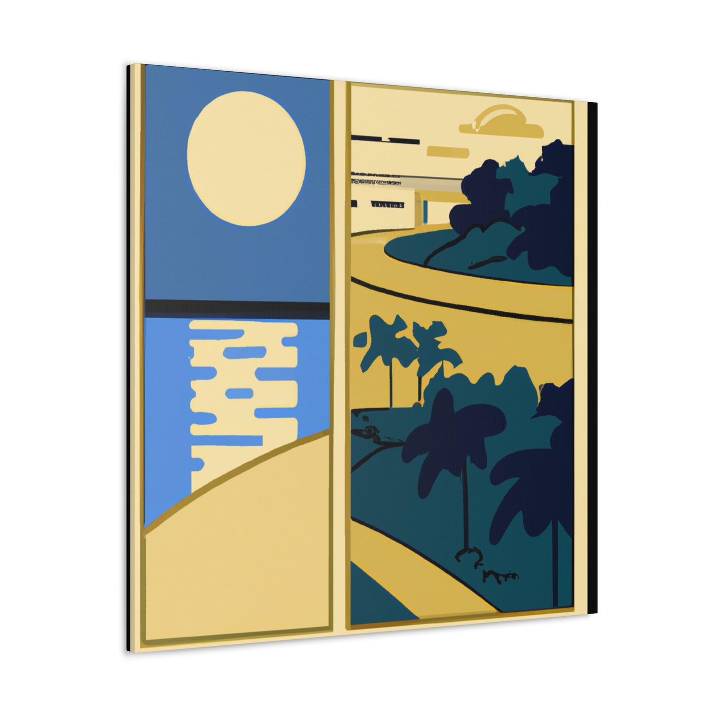 Green Sapling Shine - Midcentury - Canvas