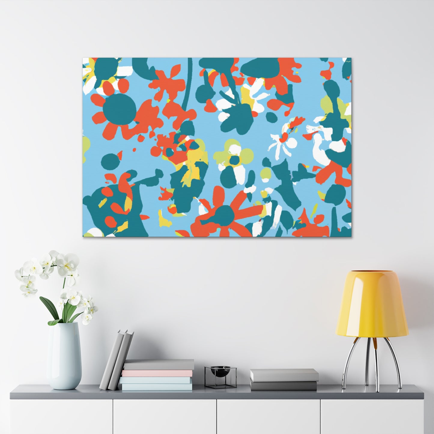 "Petal Putter: The Flowerbed Challenge" - Floral Canvas
