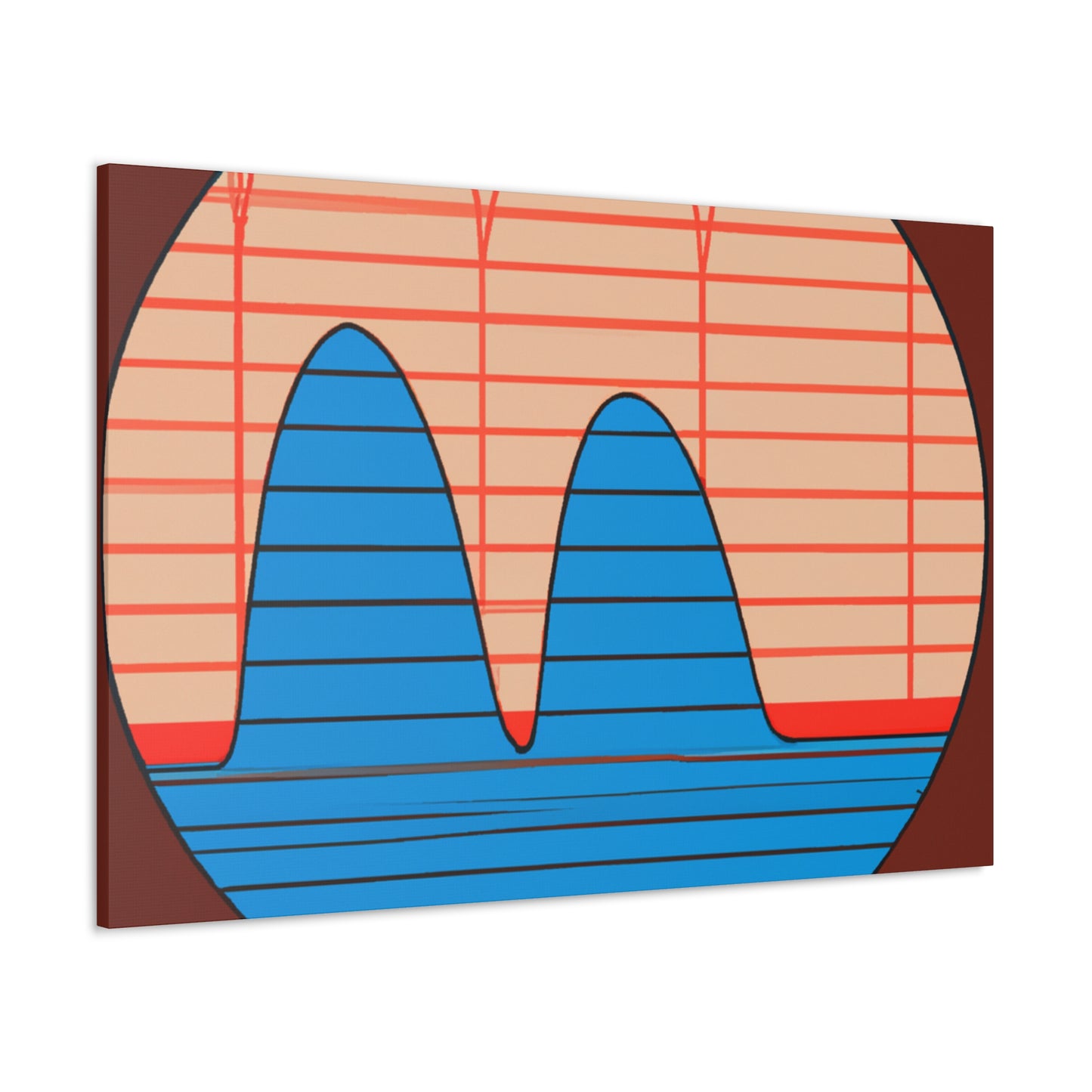 Peaks- Midcentury Canvas