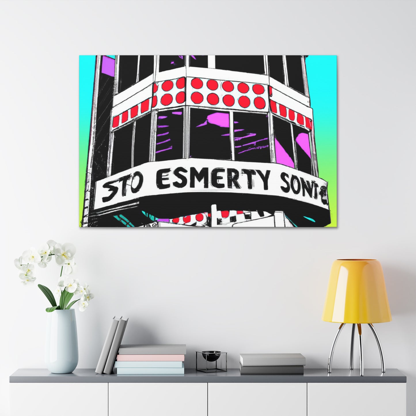 Space-Age Skating Palace. - Canvas Pop Art