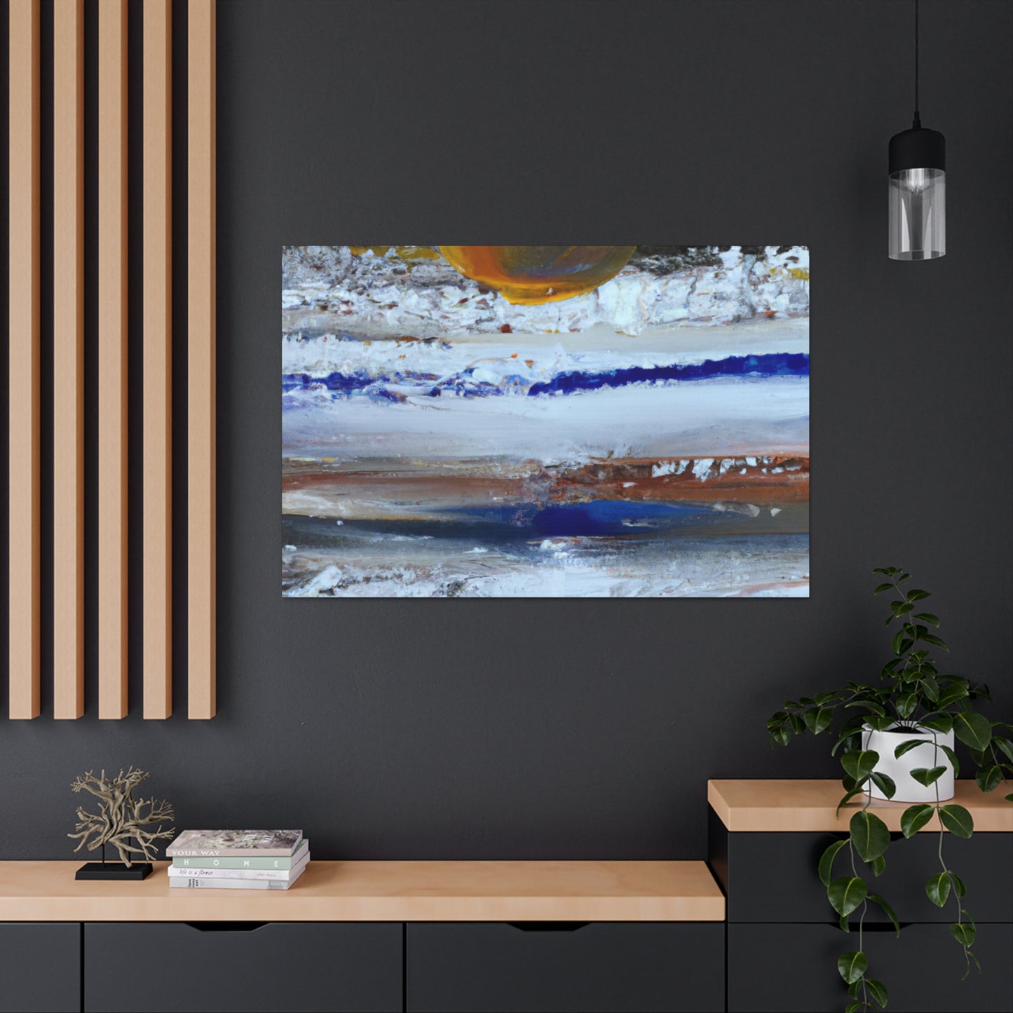 Below The Ice - Abstract Canvas