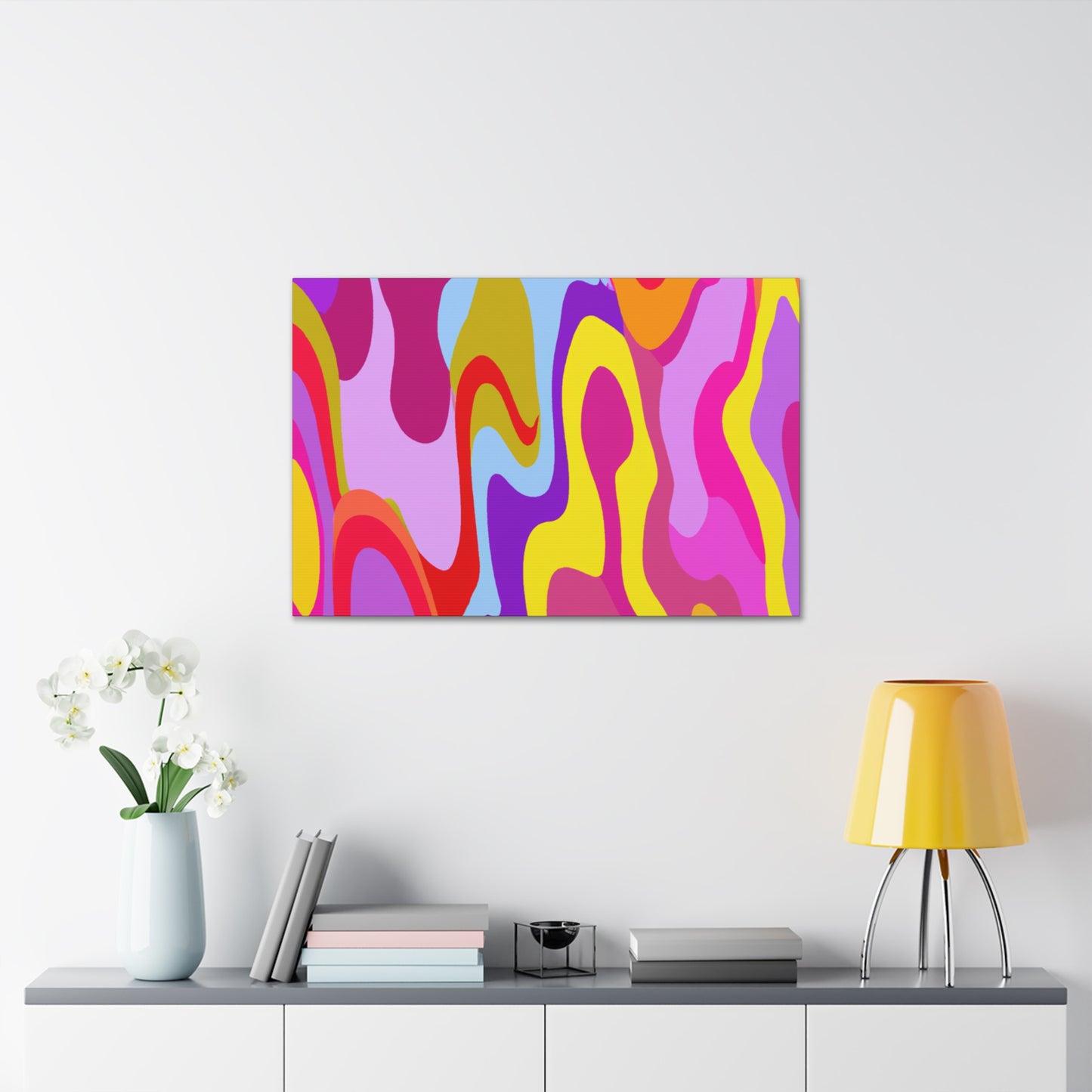 Aqua-Amber - Abstract - Canvas