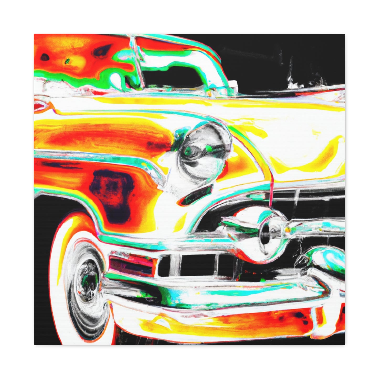 'Classic Car Dash' - Automobile Canvas