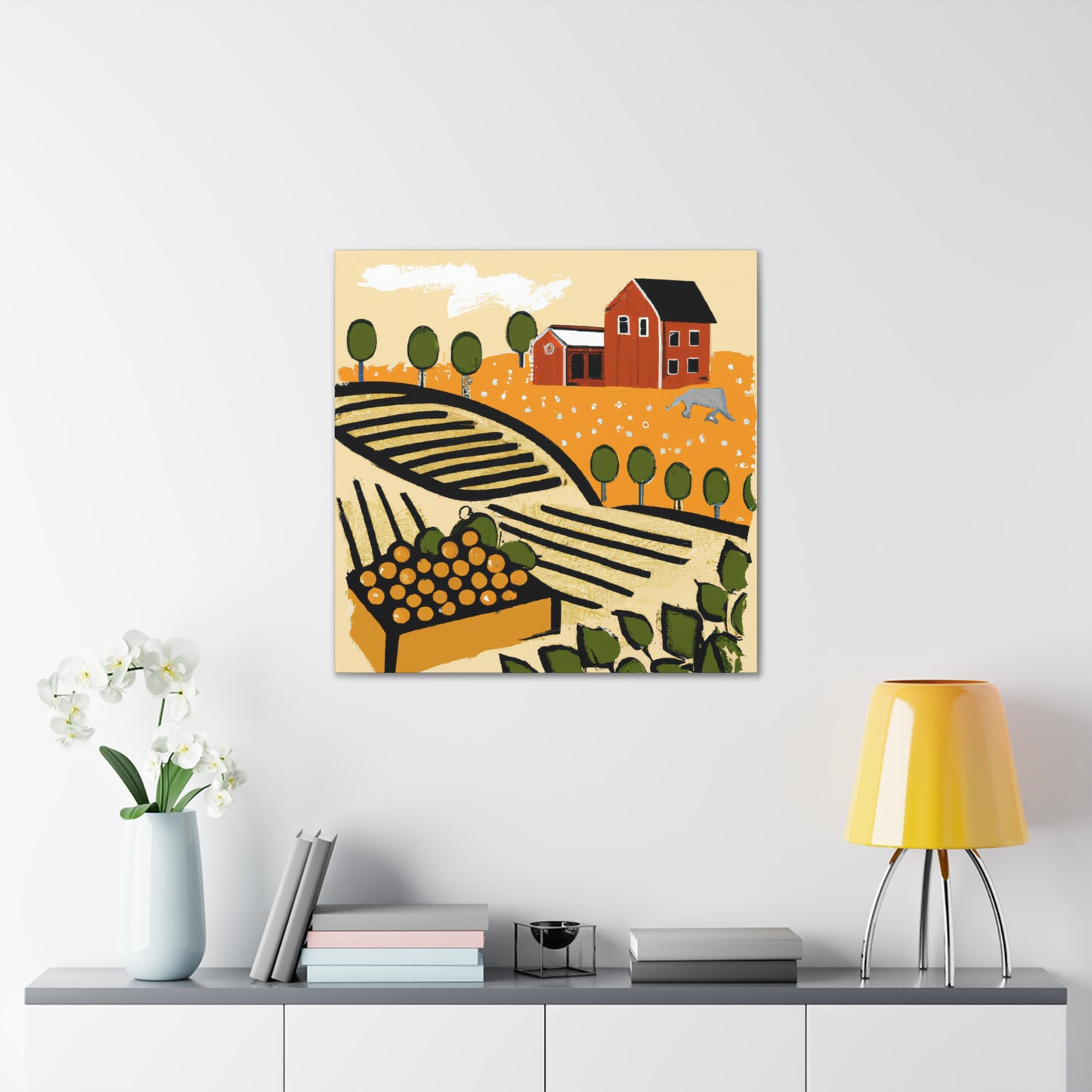 On Golden Farm - Amusement - Canvas
