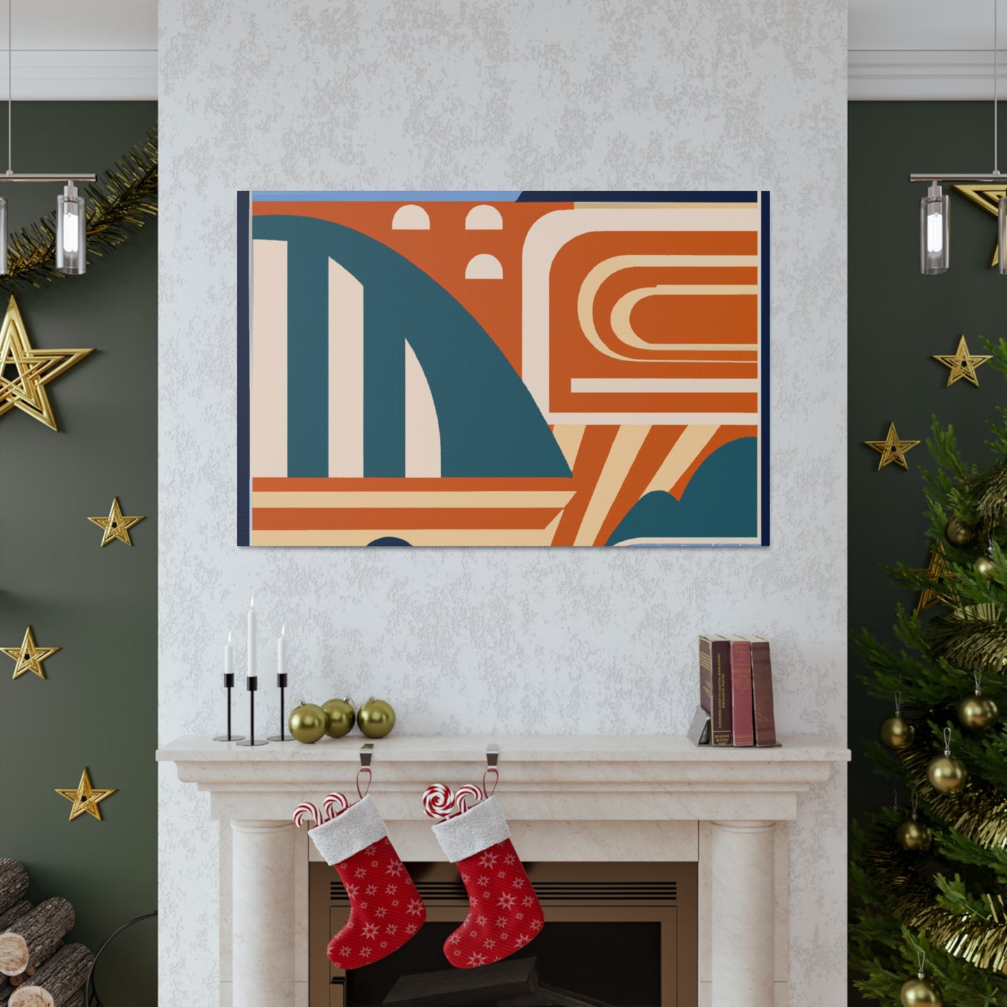 Fantastic Reindeer - Midcentury Canvas